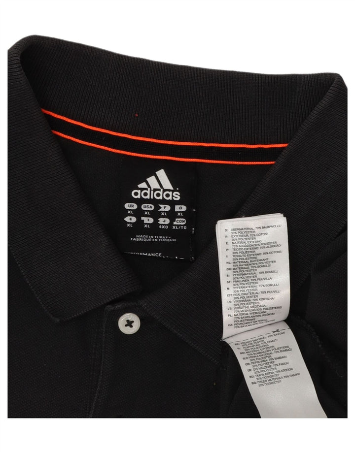 ADIDAS Mens Climalite Polo Shirt XL Black Cotton Vintage Adidas and Second-Hand Adidas from Messina Hembry 