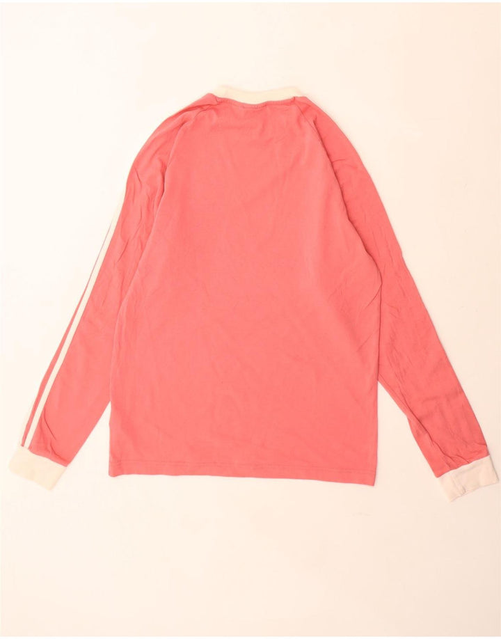Adidas Mens Top Manga Longa Pequeno Algodão Rosa