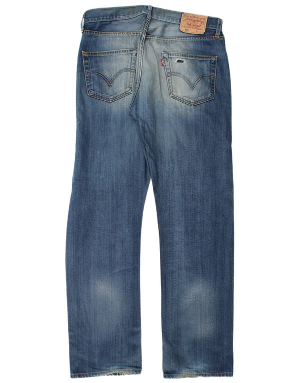 Levi's Masculino 501 Straight Jeans W34 L34 Azul Algodão