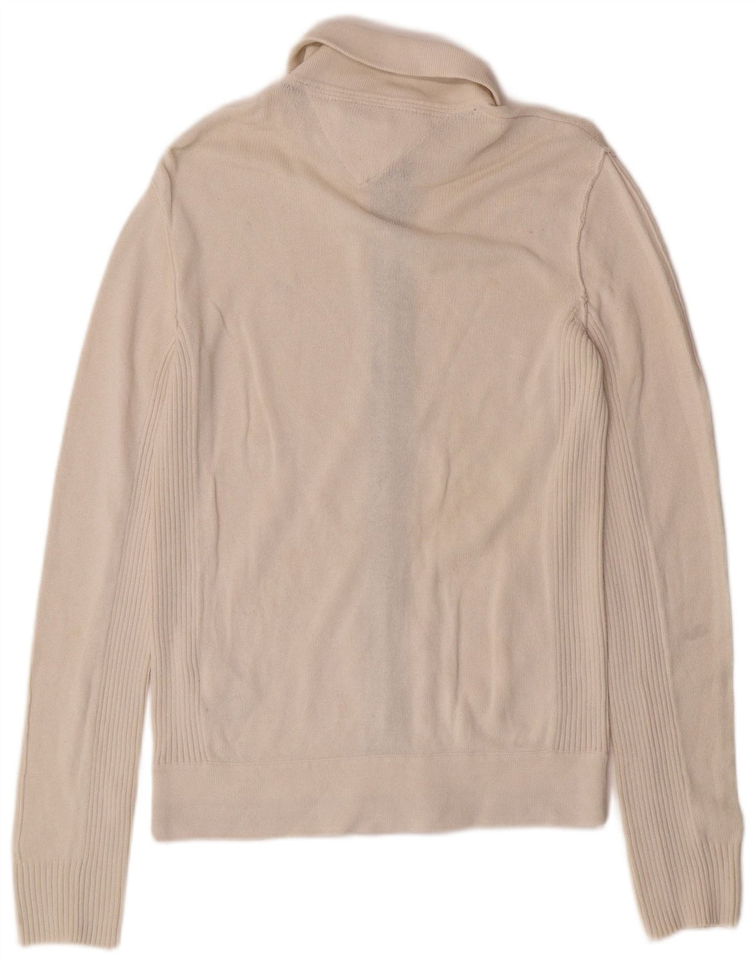 Suéter cardigã masculino Tommy Hilfiger pequeno algodão branco