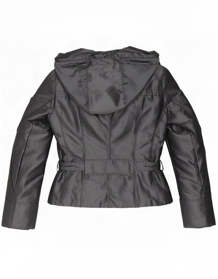 Jaqueta corta-vento feminina PEUTEREY com capuz UK 18 XL prata poliéster