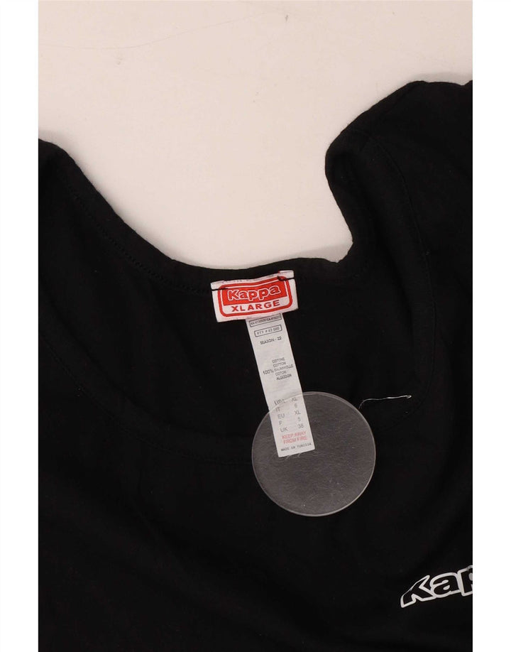 Kappa Mens Colete Top XL Algodão Preto