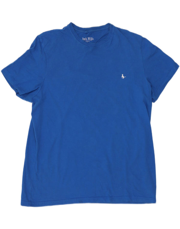 JACK WILLS Camiseta masculina de ajuste clássico Top XL algodão azul