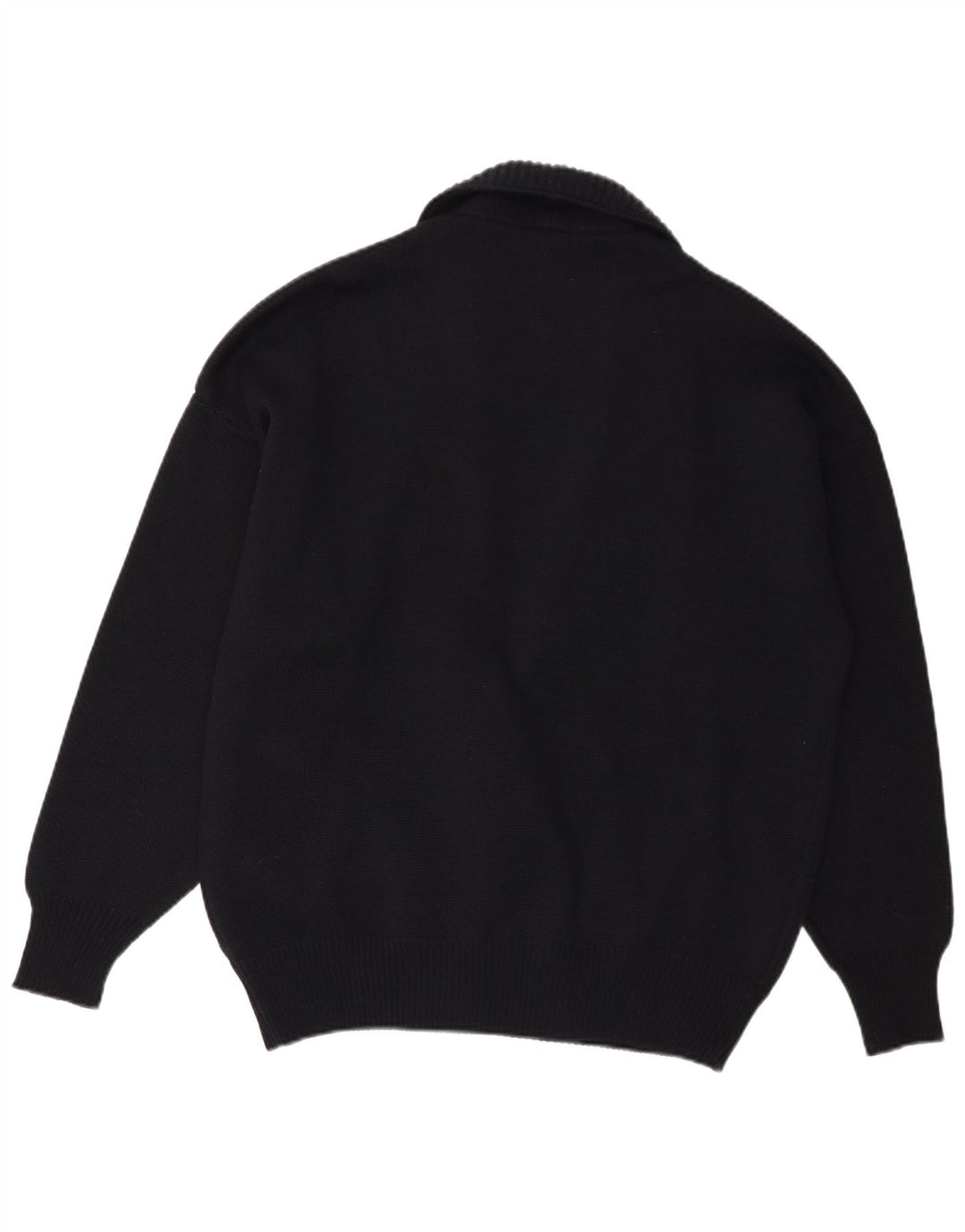 Suéter cardigã masculino oversized White Sails US 6 lã azul marinho médio