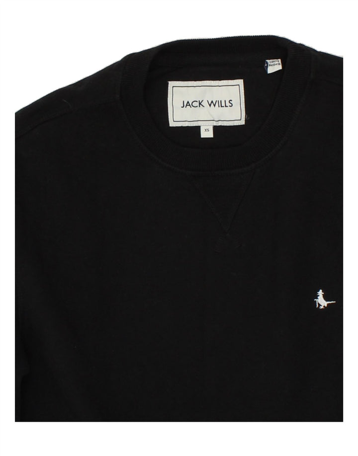 JACK WILLS Mens Sweatshirt Jumper XS Black Cotton Vintage Jack Wills and Second-Hand Jack Wills from Messina Hembry 