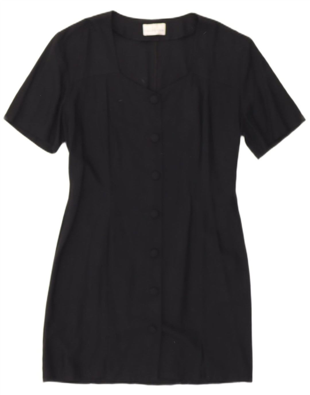 Coleção Vestido Camisa Feminino UK 12 Viscose Preto Médio