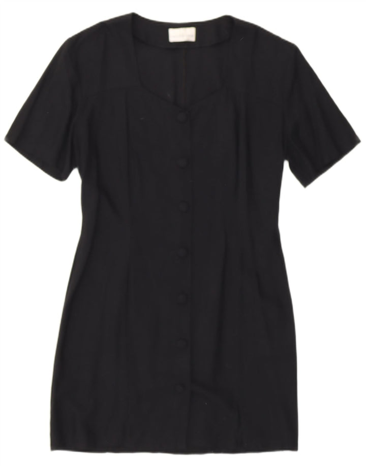 Coleção Vestido Camisa Feminino UK 12 Viscose Preto Médio