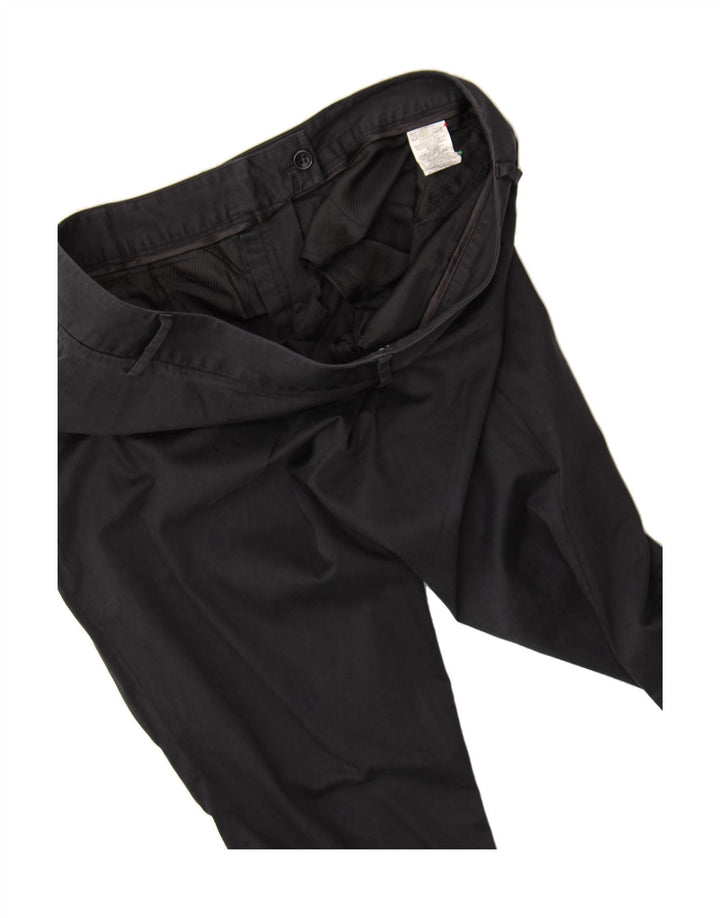 MASSIMO DUTTI Womens Crop Casual Trousers W32 L25 Black Cotton Vintage Massimo Dutti and Second-Hand Massimo Dutti from Messina Hembry 