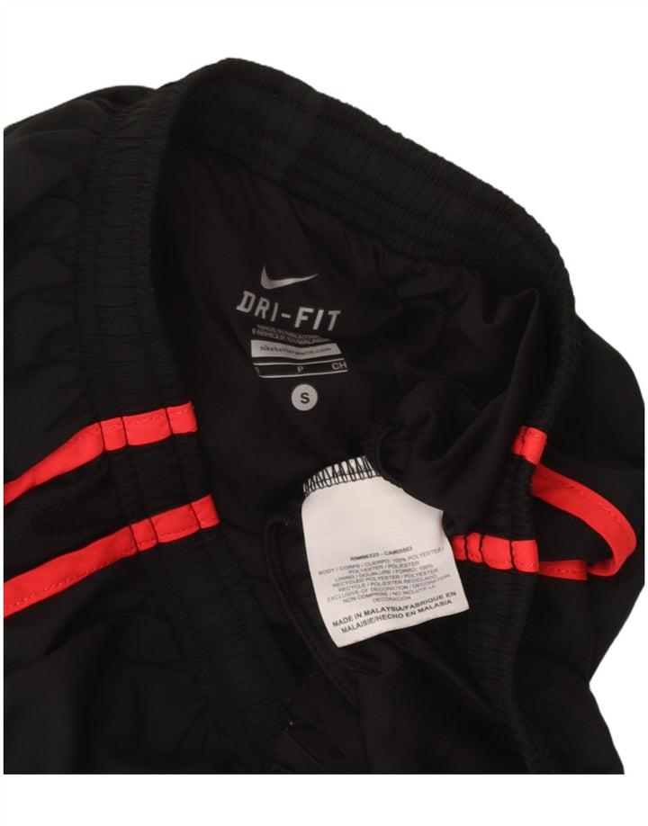 Shorts esportivos femininos NIKE Dri Fit UK 10 pequenos pretos de poliéster