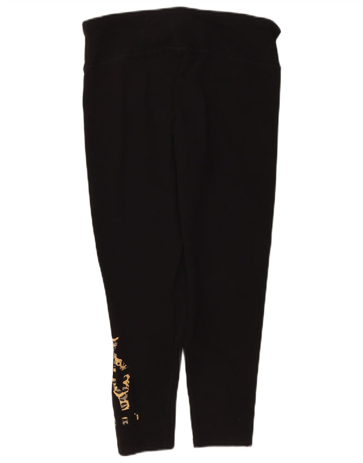 Leggings gráficas femininas Dkny UK 14 grande algodão preto