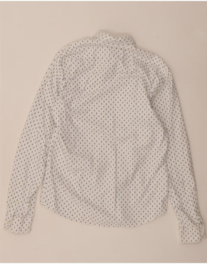 Camisa masculina de ajuste clássico Scotch & Soda de algodão manchado branco médio
