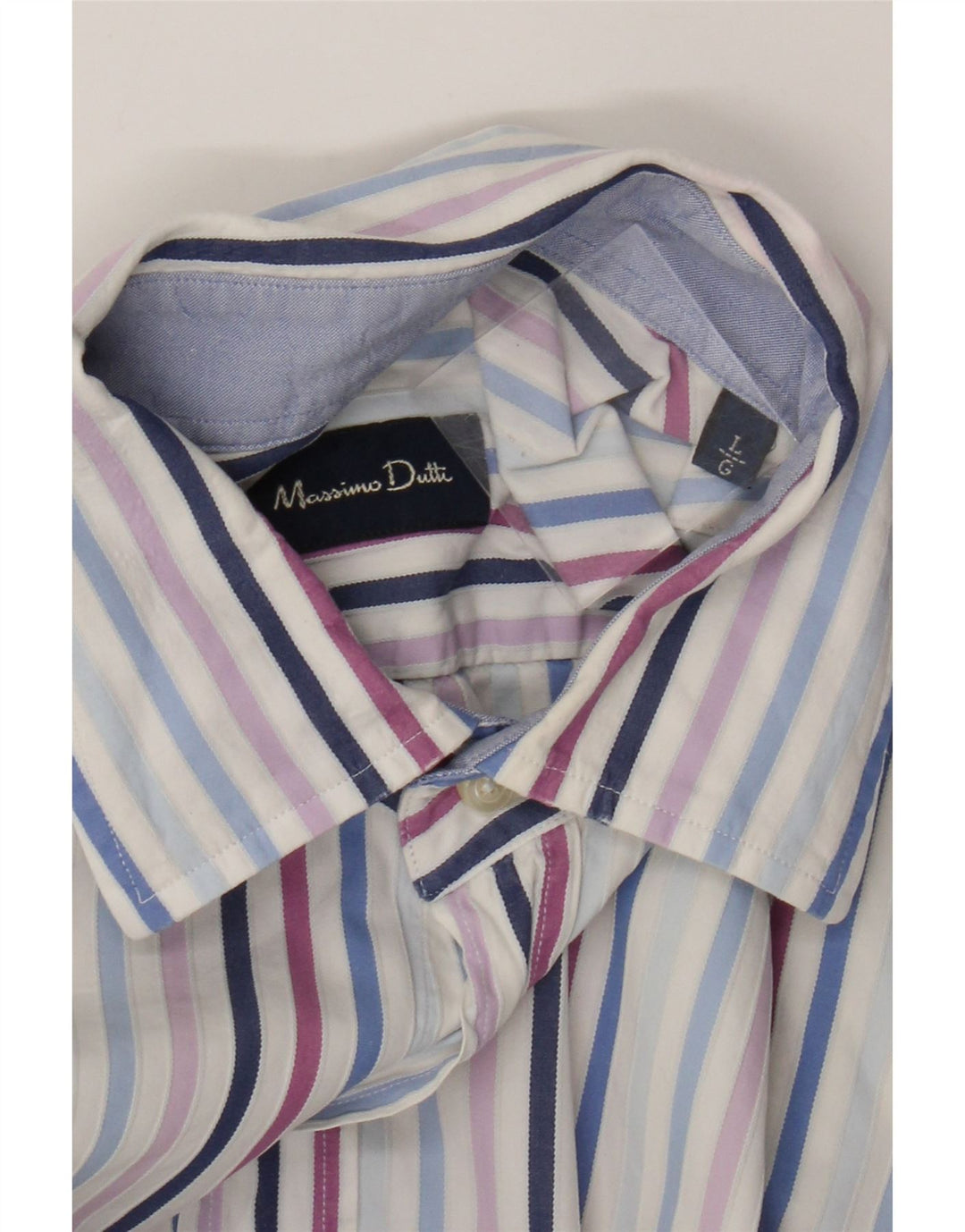 Camisa masculina Massimo Dutti grande listrada multicolorida
