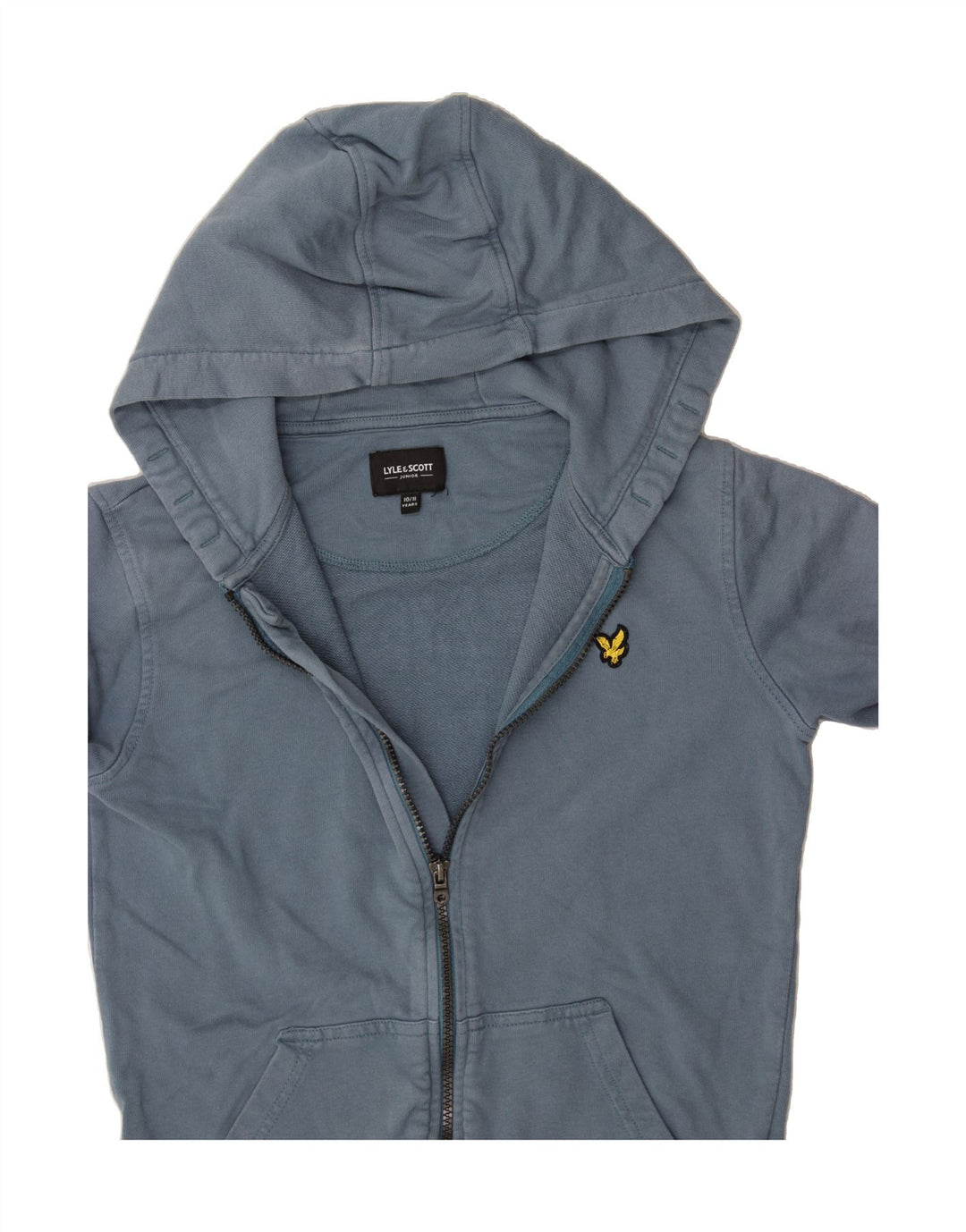 LYLE & SCOTT Boys Zip Hoodie Sweater 10-11 Years Blue Cotton Vintage Lyle & Scott and Second-Hand Lyle & Scott from Messina Hembry 