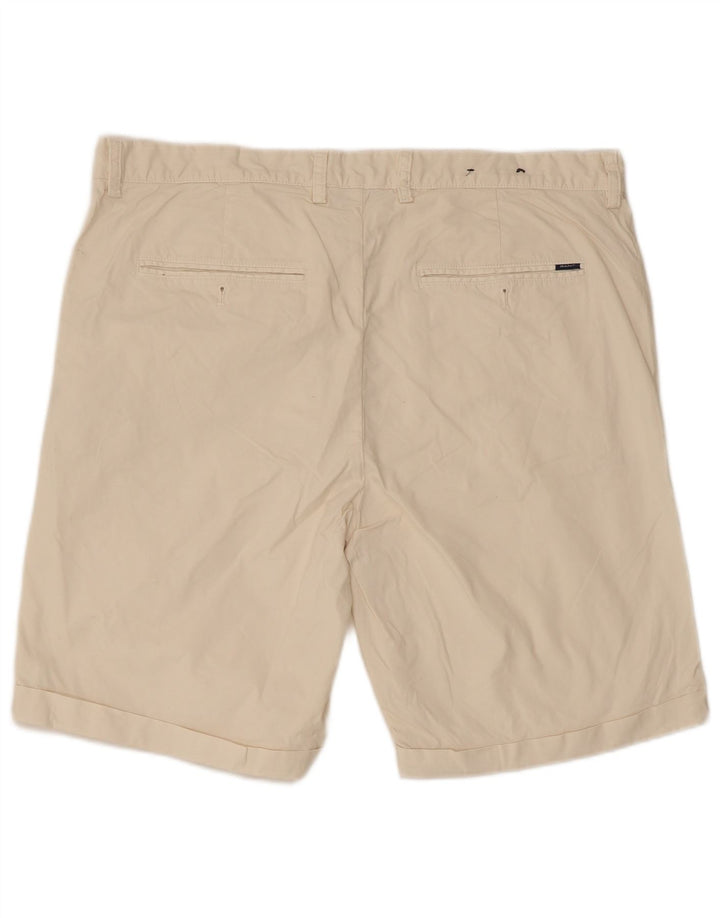 Gant Mens Regular Fit Chino Shorts W38 XL Off White Cotton