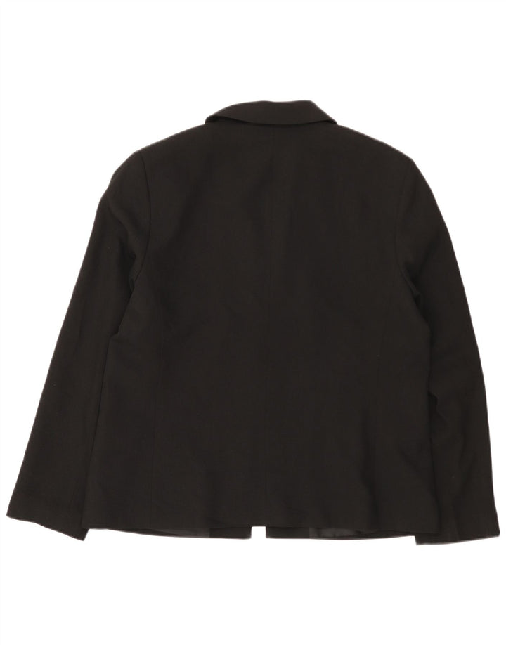 Jaqueta Blazer Feminina Marks & Spencer Reino Unido 16 Grande Poliéster Preto