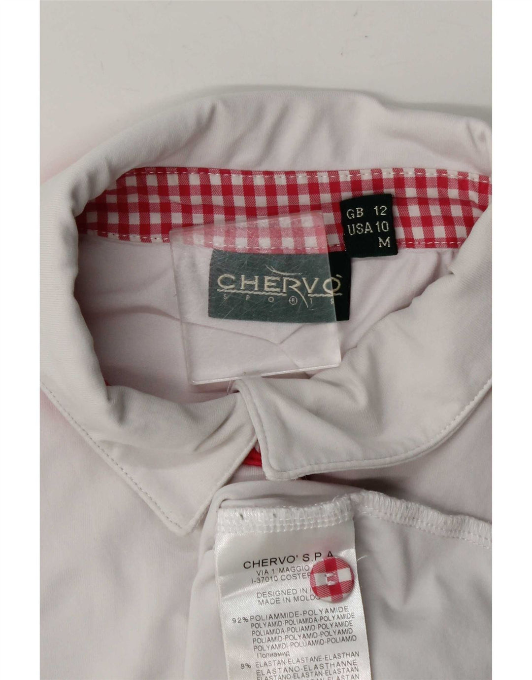 Camisa polo feminina sem mangas Chervo UK 12 poliamida branca média