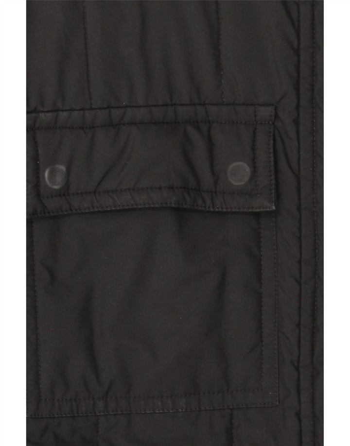 Jaqueta acolchoada masculina Marlboro Classics UK 40 grande preta