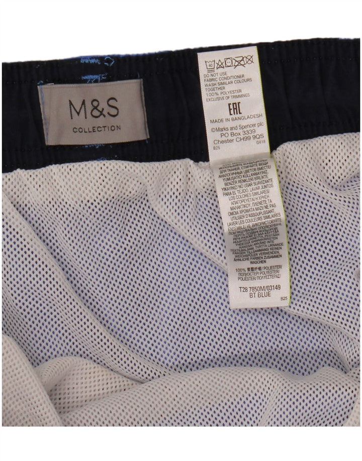 Shorts de natação masculino Marks & Spencer 3XL poliéster azul