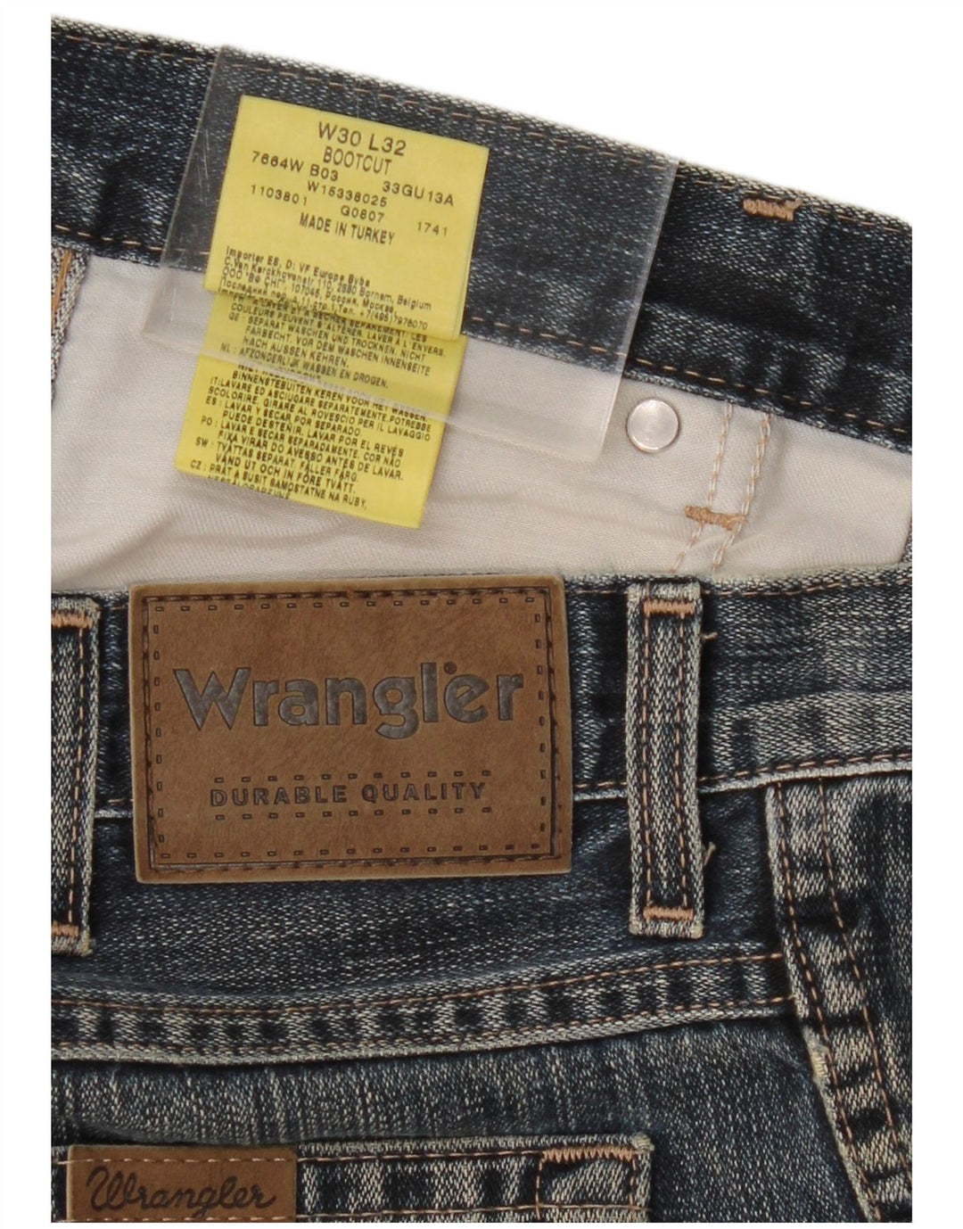 Wrangler Mens Bootcut Jeans W30 L32 Azul Algodão