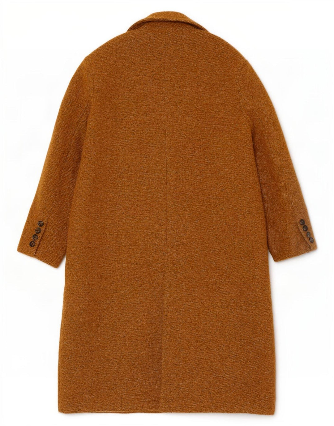 Casaco feminino com peito duplo Warehouse UK 14 algodão bege médio