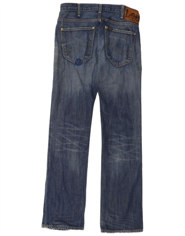 LEE Masculino Knox Straight Jeans W32 L34 Azul Marinho Algodão