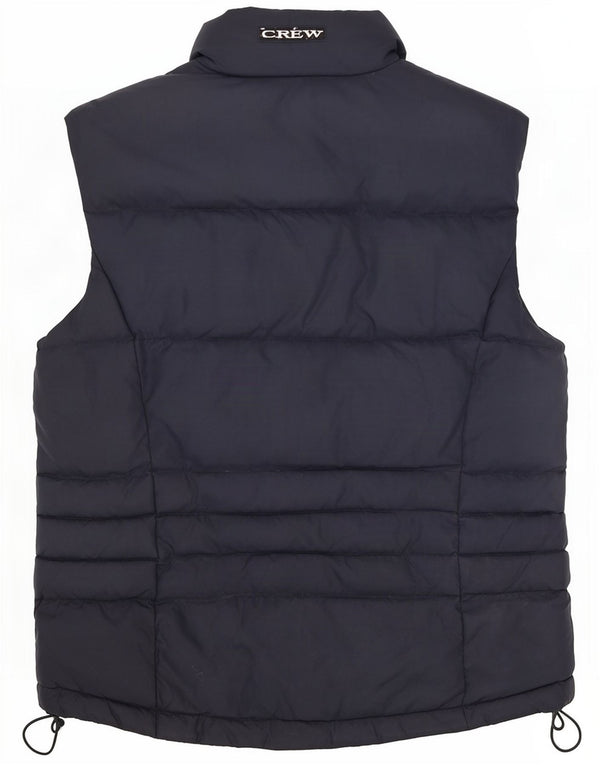 Colete acolchoado feminino Crew Clothing UK 12 médio azul marinho nylon