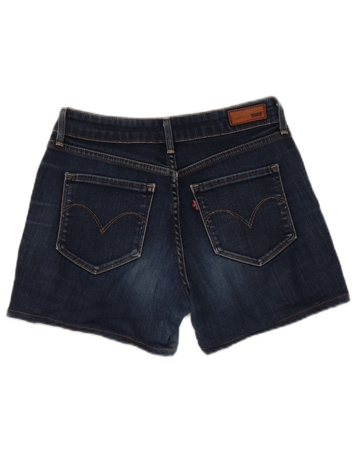 Shorts jeans feminino Bold Curve da Levi's W28 algodão azul marinho médio