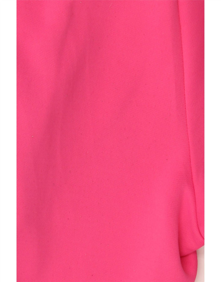 Calça de treino reta feminina Adidas UK 10 poliéster rosa pequeno