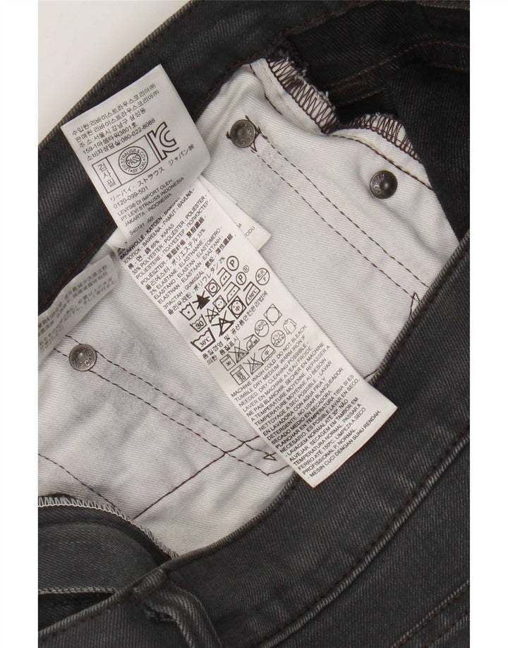 Levi's Mens Slim Jeans W34 L32 Cinza Algodão
