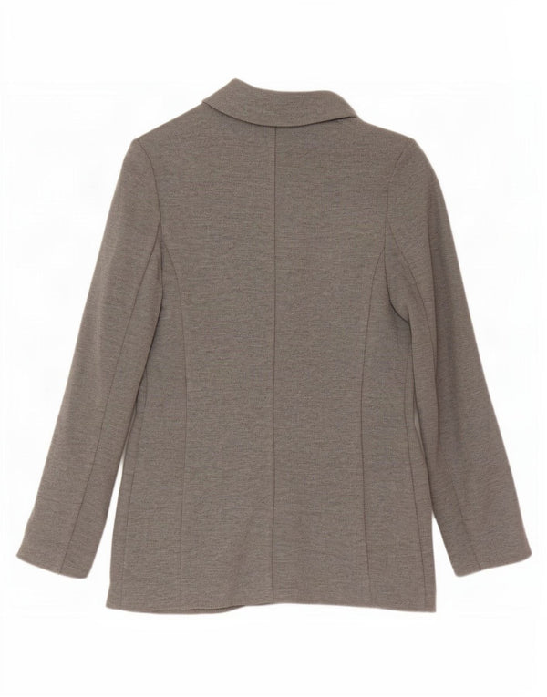 Jaqueta blazer feminina Marks & Spencer com ajuste relaxado Reino Unido 6 XS cinza poliéster