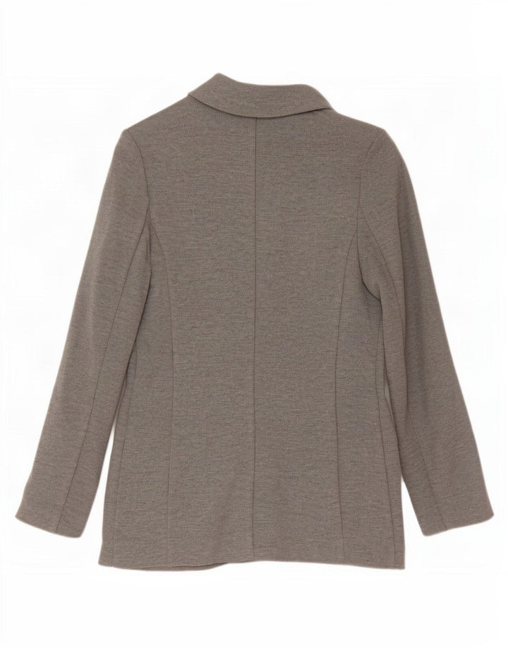 Jaqueta blazer feminina Marks & Spencer com ajuste relaxado Reino Unido 6 XS cinza poliéster