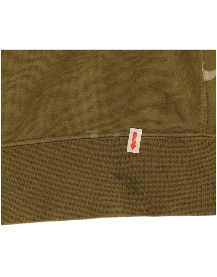 Nike Mens Graphic Hoodie Jumper Médio Algodão Cáqui