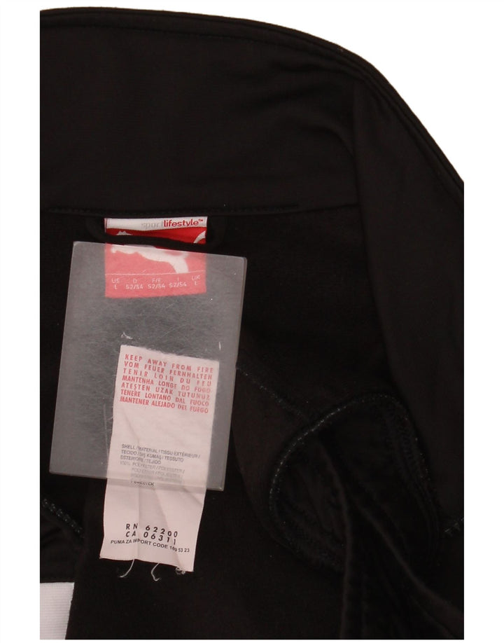 Puma Mens Treino Top Jaqueta Grande Poliéster Colorblock Preto