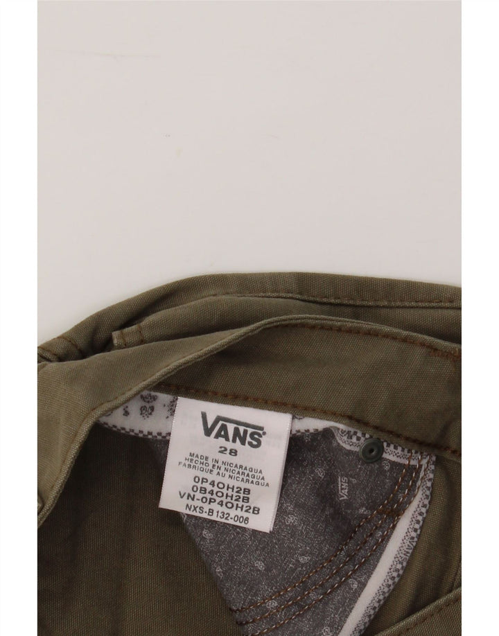 VANS Mens Straight Casual Trousers W28 L30 Green Cotton Vintage Vans and Second-Hand Vans from Messina Hembry 