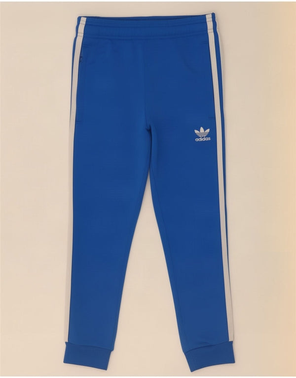 Adidas meninos calças de treino joggers 6-7 anos azul poliéster