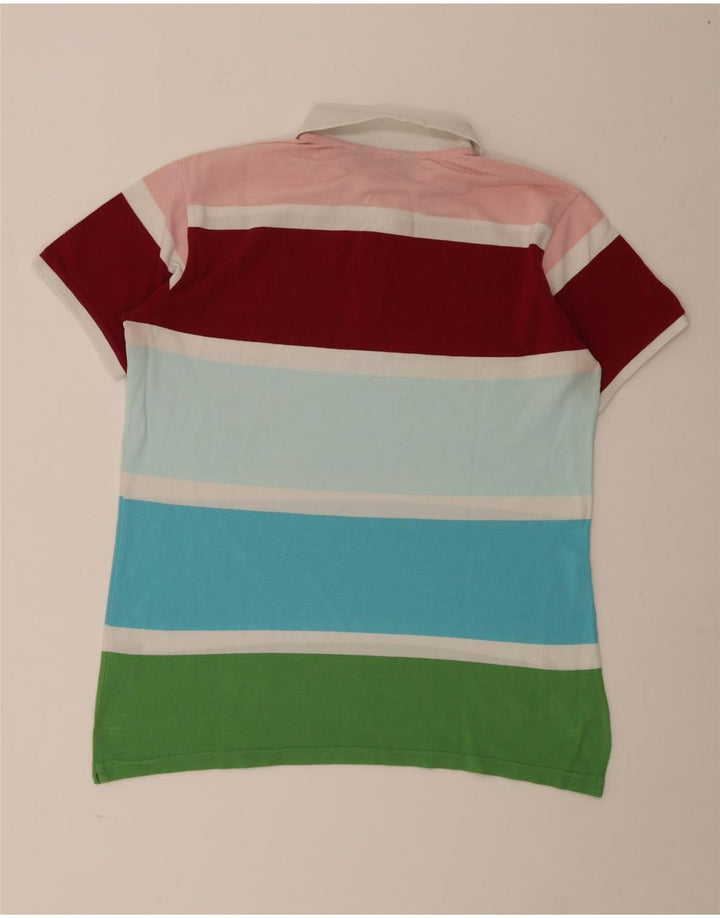 Camisa polo masculina Kappa grande algodão listrado multicolorido