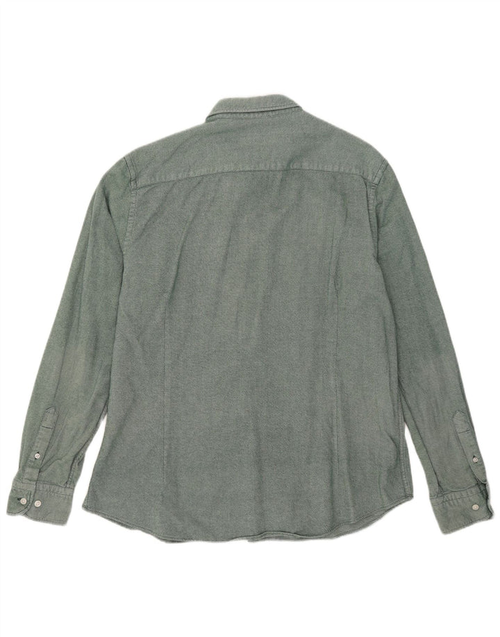 Camisa masculina MASSIMO DUTTI XL algodão verde