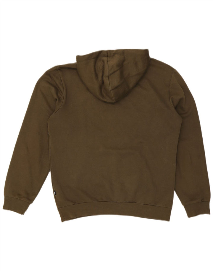 PUMA Mens Graphic Hoodie Jumper Pequeno Algodão Cáqui