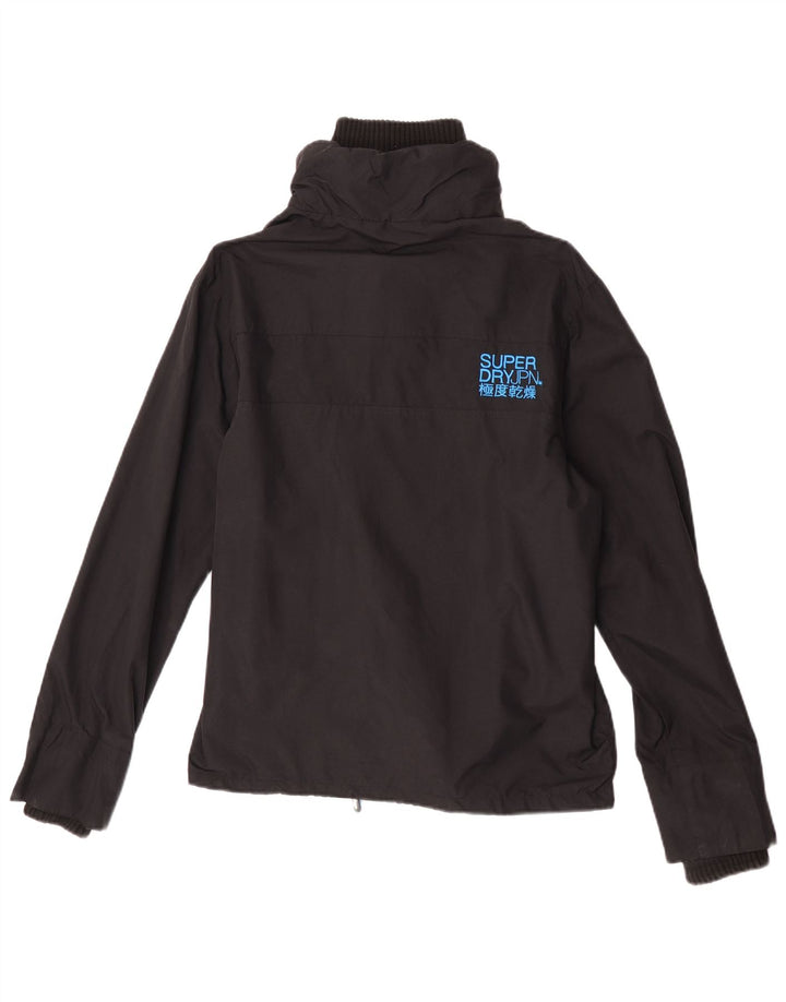 Jaqueta corta-vento masculina Superdry The Windcheater UK 36 pequena preta nylon