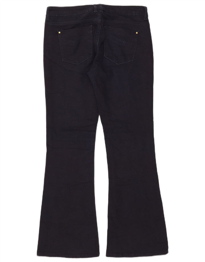 Topshop feminino jeans largo W30 L30 algodão azul marinho