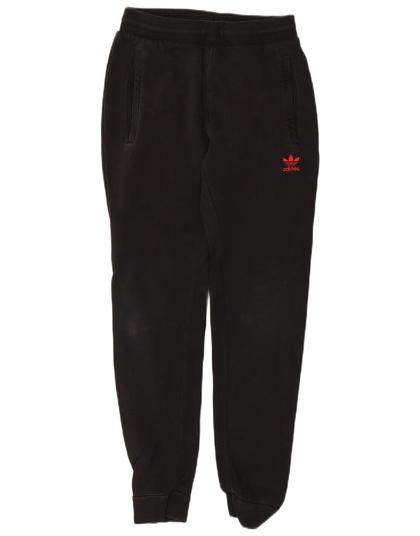 Adidas Mens Treino Calças Joggers Pequeno Algodão Preto
