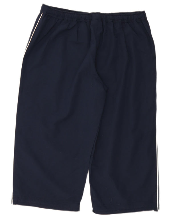 Calça de treino feminina Reebok Capri UK 18 XL azul marinho poliéster