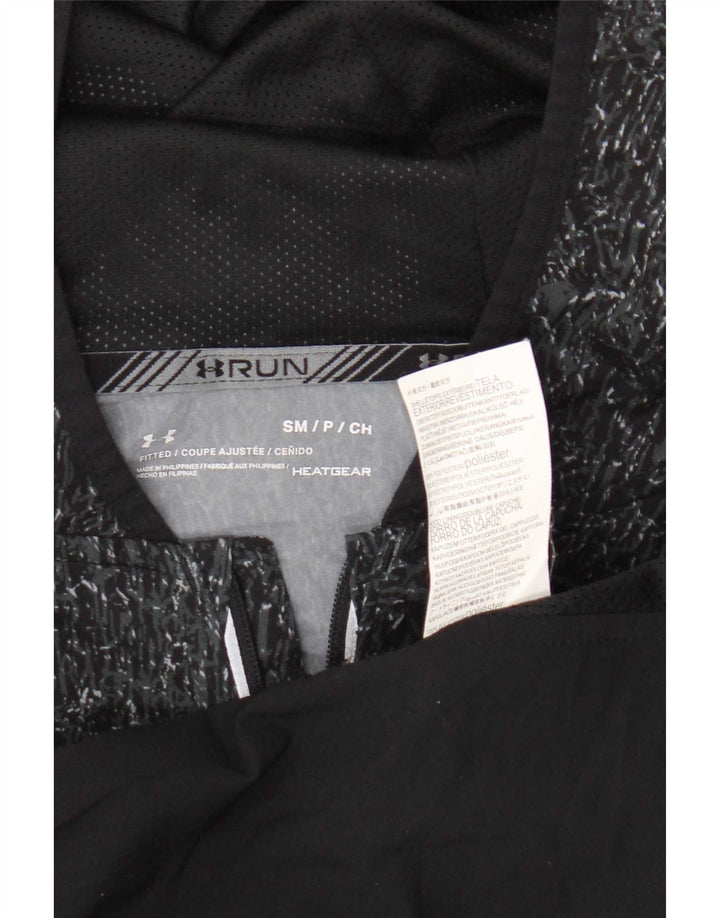 Jaqueta masculina Under Armour Heat Gear agasalho preto pequeno colorblock