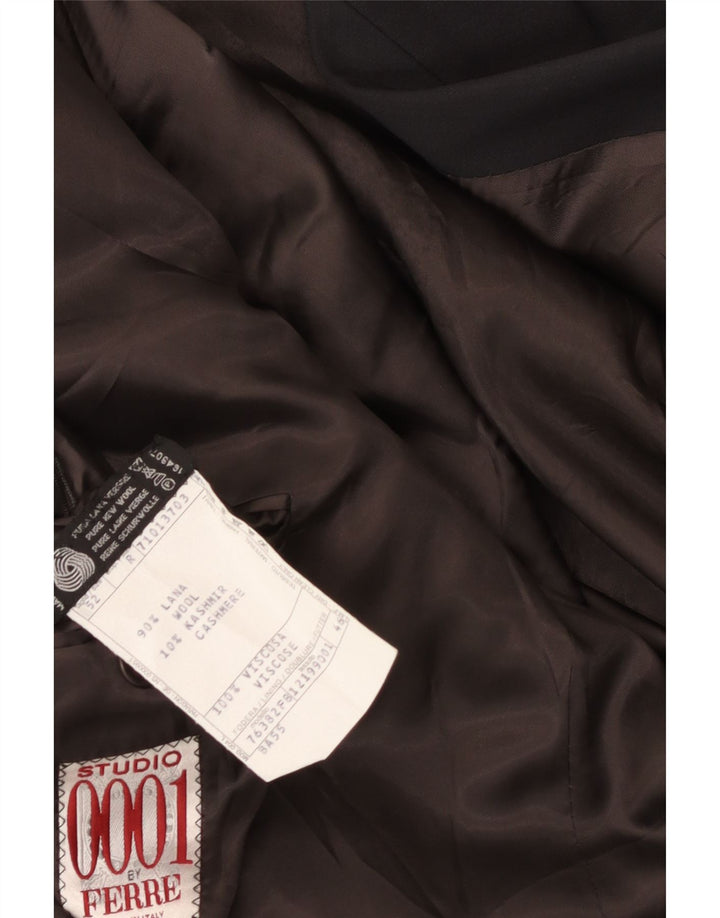 Jaqueta Blazer Masculina Ferre Double Breasted IT 52 XL Lã Virgem Preta