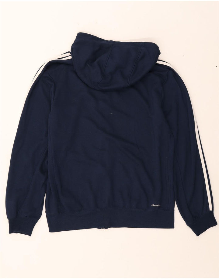 ADIDAS Masculino Climalite Zip Hoodie Suéter Médio Azul Marinho Poliéster