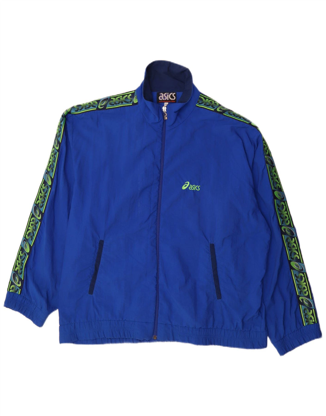 Asics Masculino Graphic Tracksuit Top Jacket IT 50 Medium Blue Colourblock