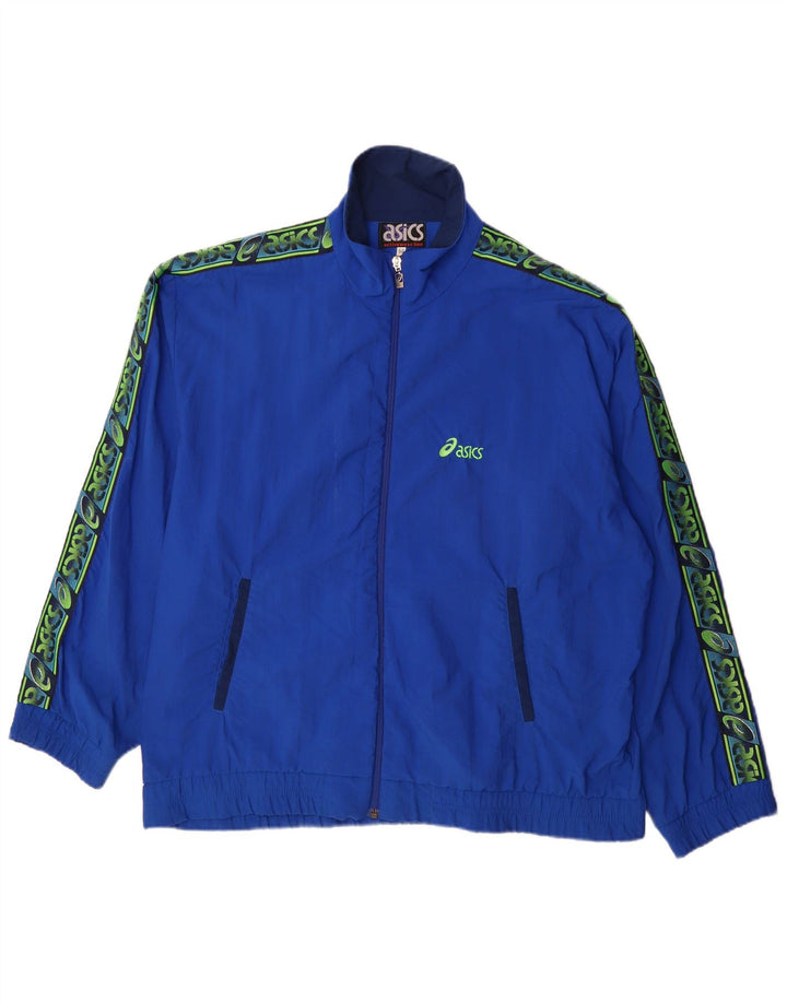 Asics Masculino Graphic Tracksuit Top Jacket IT 50 Medium Blue Colourblock