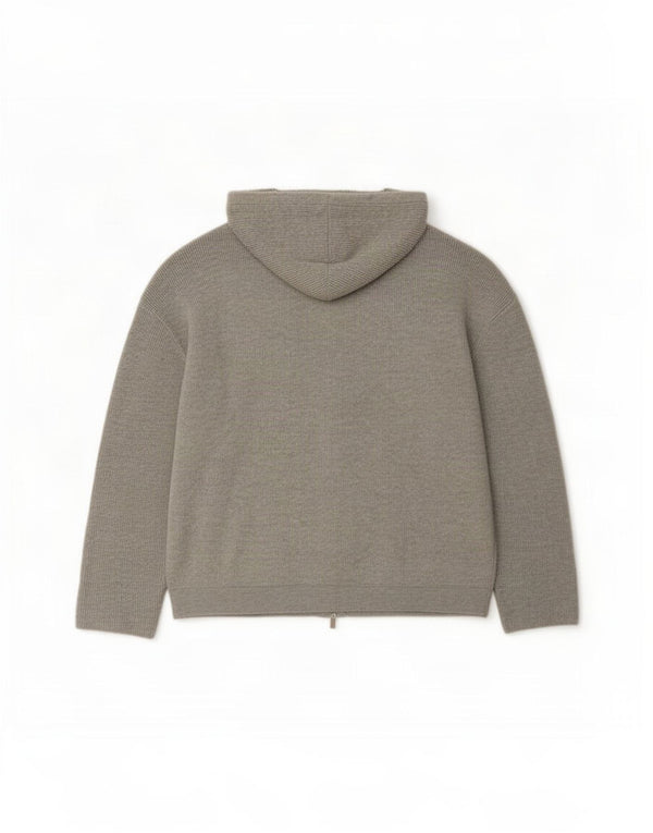 Suéter feminino Marks & Spencer com capuz e zíper completo Reino Unido 18 XL cinza