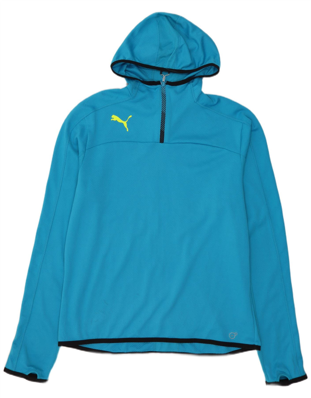 Pulôver masculino PUMA com capuz e zíper e gola alta XL azul poliéster