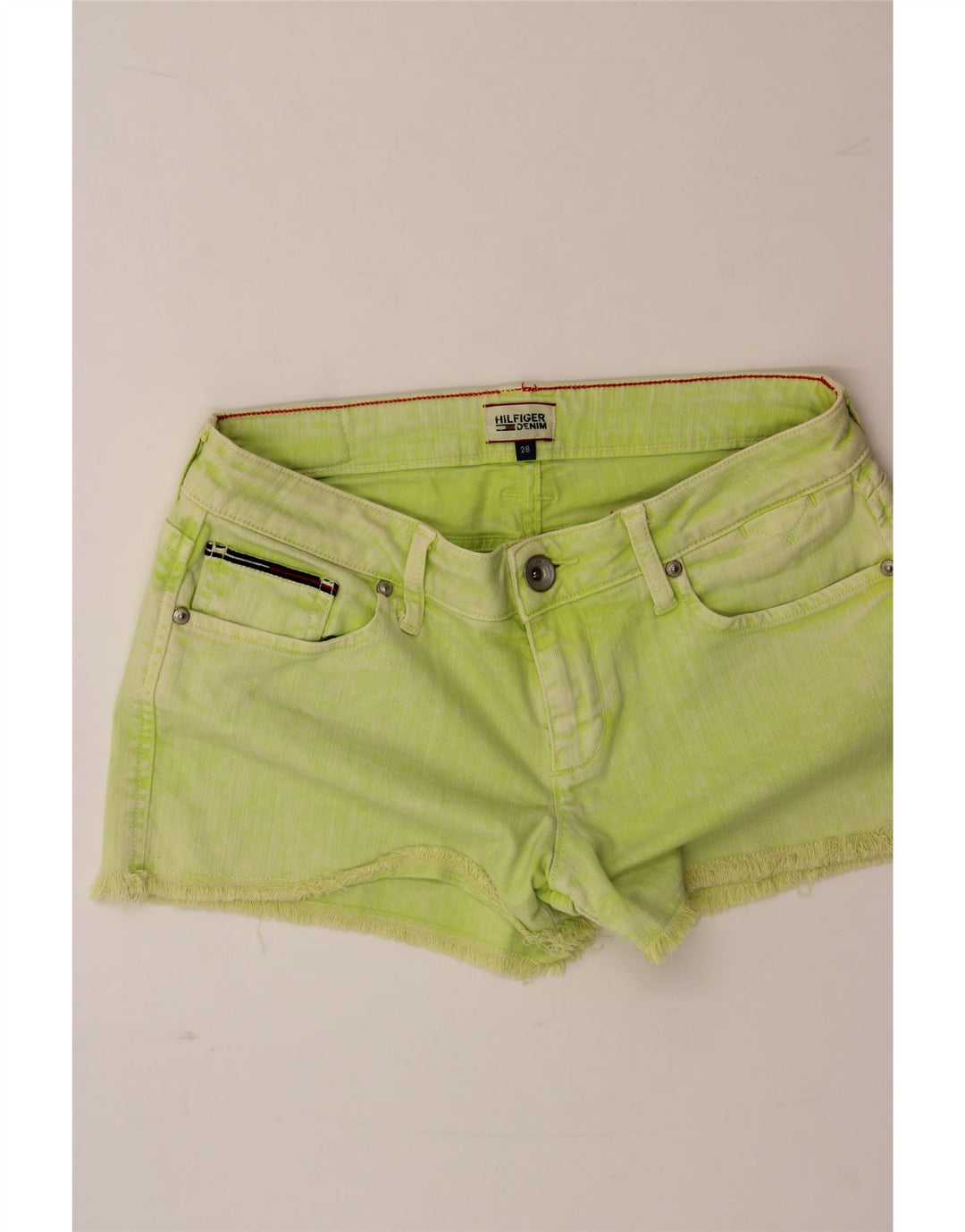 TOMMY HILFIGER Womens Denim Shorts W28 Medium Green Vintage Tommy Hilfiger and Second-Hand Tommy Hilfiger from Messina Hembry 